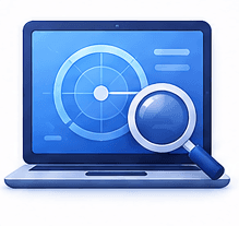 Full system scanner checking files folders and registry